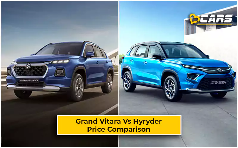 Grand Vitara Vs Hyryder Price Comparison